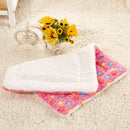 Dog Cat Blanket Pet Cushion Bed Soft Velvet Winter Warm Sleep Mat(Pink M) A