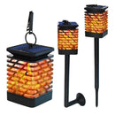 Solar 12 LED Flame Torch Lamp IP55 Waterproof Plastic Pluggable Lawn Light Outdo