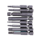 8pcs 50mm 1/4 Inch Steel Hex Shank Magnetic Hex Head Screwdriver Bits Tool