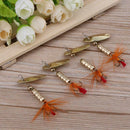 4pcs Casting Spinner Bait Metal Artificial Ice Carp Fishing Tail Lure