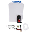 Universal Car Windshield Washer Reservoir Pump Bottle Kit With Hose Jets 12V