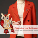 Bird Animal Rhinestone Brooch Badge Elegant Women Shirts Sweater Lapel Pins