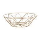 Kitchen Geometric Metal Wire Decorative Storage Display Basket Fruit Bowl S