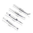 4Pcs/Set Precision Tweezers Stainless Steel Thick Electronics Forceps Eyebr