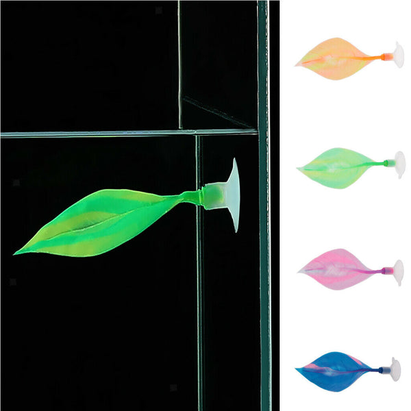 Simulation Water Leaves Plant Aquarium Fish Tank Landscape Decor Purple