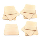 20pcs Blank Wood Plaque Unfinished Wooden Cutout Shapes Crafts Card Making 9x9cm