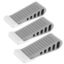 Set 3 TPR Rubber Door Stoppers Security Door Wedges Durable&Realiable White