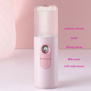 Nano Spray Hydration Instrument Mini Rechargeable Facial Steamer (Pink)