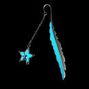 1XLuminous Night Flying man Bookmark Label Read Maker Feather Mark Stationery FT