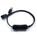 Copper USB To 4-Pin 2 Way Swith Connector Adapter Cable For 5V Computer PC Fa.AU