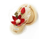 Beauty And The Beast Imitated Lily Flower LED Light Glass Dome Display Wood P5C9