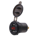 4.2A Dual USB Car Charger with Digital Voltmeter Blue LED Light 12-24V for Car