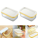 2 Pcs Kitchen Food Butter Serving Storage Dish Container w/ Lid Freezer Safe