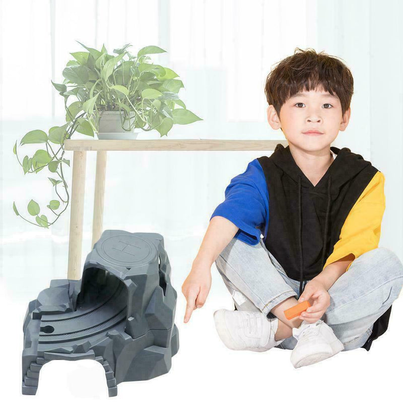 Plastic Double Tunnel Wooden Train Track Tunnel Train Railway Wood Gray Slo Z8I8