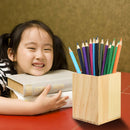 Creative Wooden Pen Holder Candlestick Tabletop Ornaments Offices Organizer