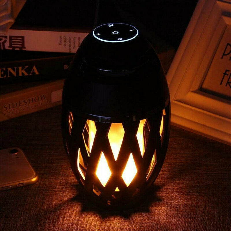 LED Bluetooth Speaker Lamp Wireless Music Light Garden Outdoor Flame Lights