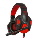 Laptop Gaming Headsets Over Ear Headphones with Light Mic Stereo Earphones Black