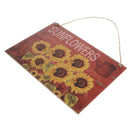Sunflower Handpainted Wooden Hanging Board Home Wall Garden Art Decorations