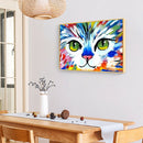 5D DIY Diamond Painting Kits Animal Full Round Drill Picture (B2507 Cat)