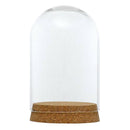 8x12cm Desktop Cloche Jar Glass Dome Cover Succulent Terrariums w/Wood Cork