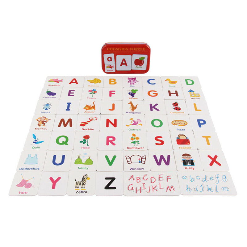 Alphabet Flash Cards - Ages 3 and Up, Preschool Teaching Aids, Letter-Picture