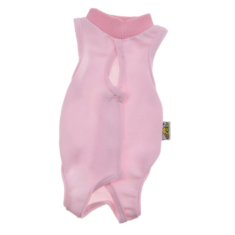 2x Recovery Dog Suit Sterilization Clothing, After Surgery Wear, Blue/Pink
