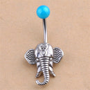 New Elephant Navel Belly Button Rings Steel Belly Bars Piercing Body Jewe JR