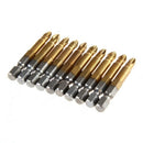 10x Anti Slip Electric Screwdriver Bits Single Side Magnetic Hex Shank PH2  O2E6