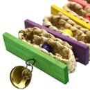 Hanging Cage Bite Swing Climb Parrot Bird Toys Useful Wooden Grass Chewing Bite