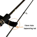 2pcs Fishing Rod Covers Pole Glove Protector+Tie Wrapping Band Belt (Black)