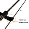 2pcs Fishing Rod Covers Pole Glove Protector+Tie Wrapping Band Belt (Black)