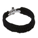 7 Strand Survival Military Weave Bracelet Cord Buckle - Black