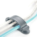 10Pcs Cable Cord Wire Line Organizer Plastic Clips Ties Fixer Holder Gray