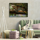 Painting By Numbers Kit DIY Tree Leopard Canvas Oil Art Picture Home Decor