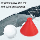 Cone Shaped Magic Car Windows Snow Remover Shovel Ice Scraper (14.5cm Red)