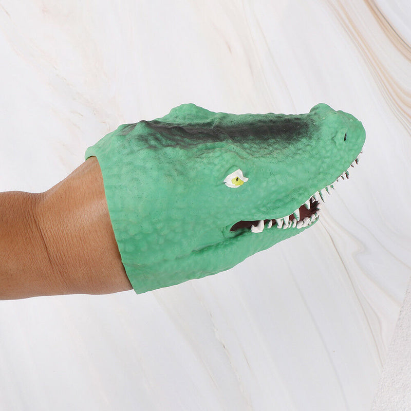 Soft vinyl TPR crocodile hand puppet animal head hand puppets kids Toys gift  LJ