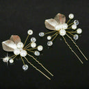 4PC Wedding Bridal Flower Rhinestone Crystal Hair Bridesmaid Clips