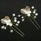 4PC Wedding Bridal Flower Rhinestone Crystal Hair Bridesmaid Clips