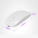 Dual Mode 2.4GHz Wireless + Bluetooth Mouse Rechargeable PC Mice (White) A