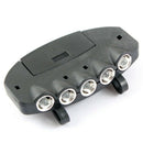 5 LED Light Under the Brim Cap Hat Headlamp Light for Hunting Fishing Hikin P2G5