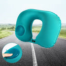 U-Shape Automatic Inflatable Travel Pillow Neck Pillow Car Air Inflatable P X1R4