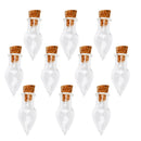 10 x MINI empty TEARDROP vials GLASS BOTTLES Cork Stopper DIY CHARM PENDANT