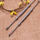2Pcs Stainless steel earpick ear wax stick remover curette cleaner ear cleaniME