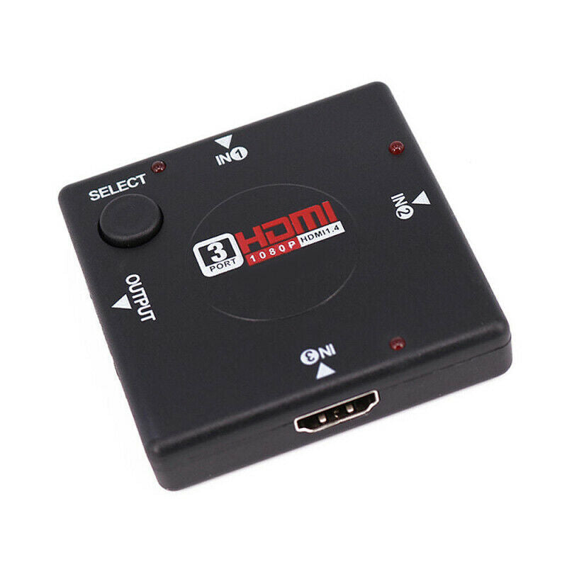 Hdmi HDTV 3 Port Switch AUTO Switcher Splitter Selector HUB Box Cable 108 KDR
