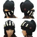Unisex Men Women Button Crochet Knit Ski Beanie Wool Roman Knight Hat Masks Hot