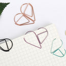 Office Decor Metal water drop shape Paper clip 10pcs/set Bookmark Clip golden ME