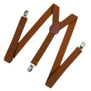 Unisex Clip on Suspender Elastic Y-Shape Back Formal Adjustable Braces, BrowU2V1
