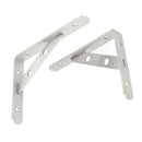 20mm Width Stainless Steel L Shaped Right Angle Shelf Brackets 2 Pcs R6H8