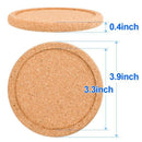 Cork Coasters with Lip for Drinks Absorbent Thick Rustic Saucer with Holder