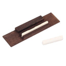 Replacement Rosewood Bridge and Bone Nut Saddle Slotted for Ukulele Guitar